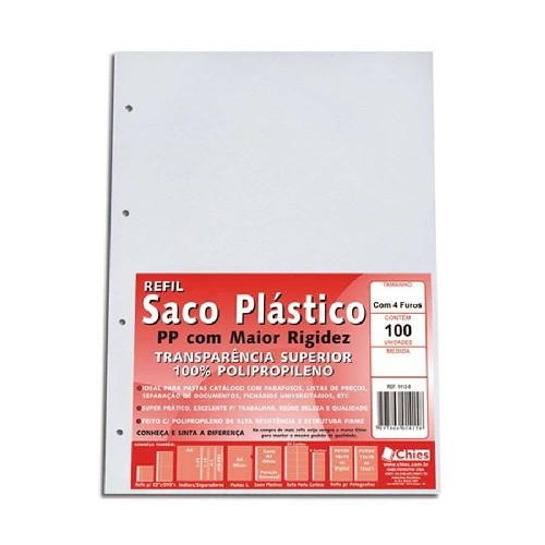 envelope plastico 4 furos oficio