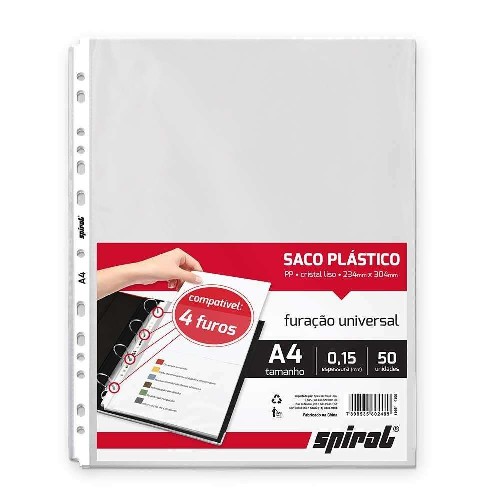 envelope plastico para fichario