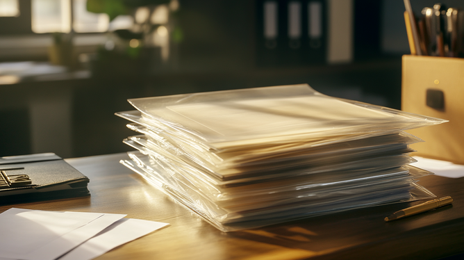 Envelope plástico transparente: proteção e praticidade