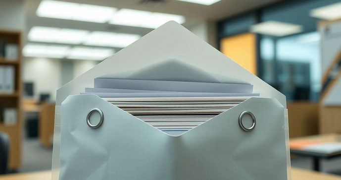 Envelope plástico 4 furos: práticas e vantagens na organização de documentos