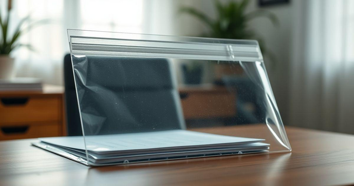 Envelope plástico de segurança para proteger seus documentos