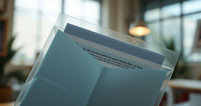 Envelope Plástico A5 para Proteção e Organização de Documentos